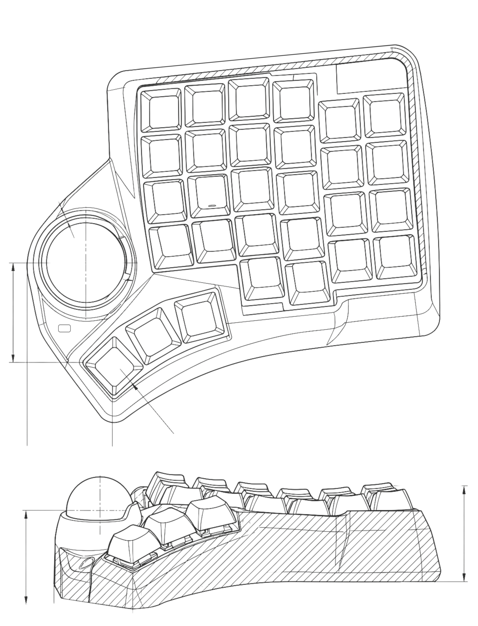 Phenom — правая половина, технический чертёж