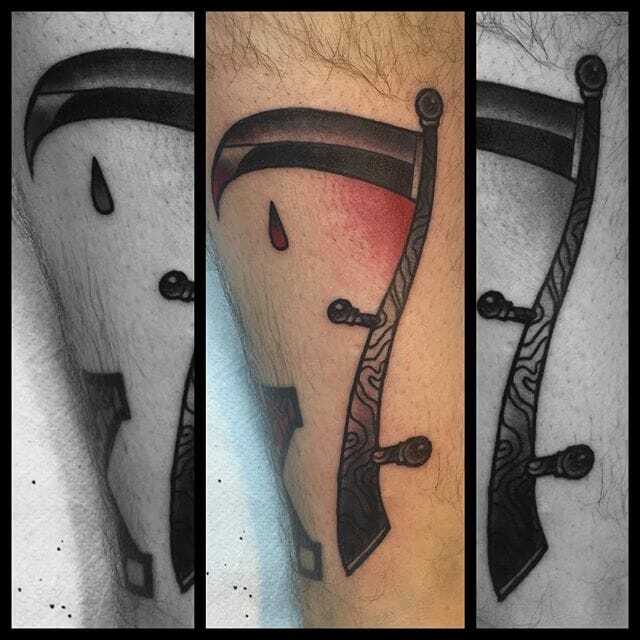 Татуировка косы значение. Scythe Tattoo. Косы тату в Анапе.