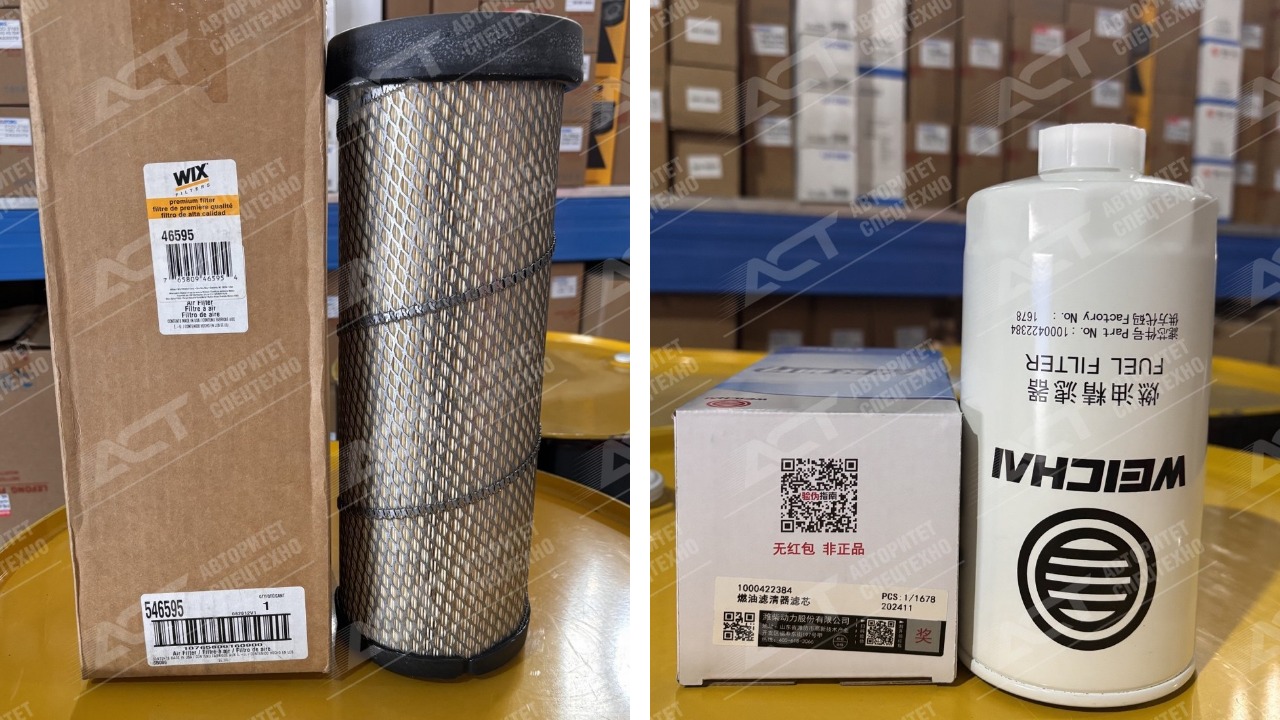 Воздушный и топливный фильтр для спецтехники 