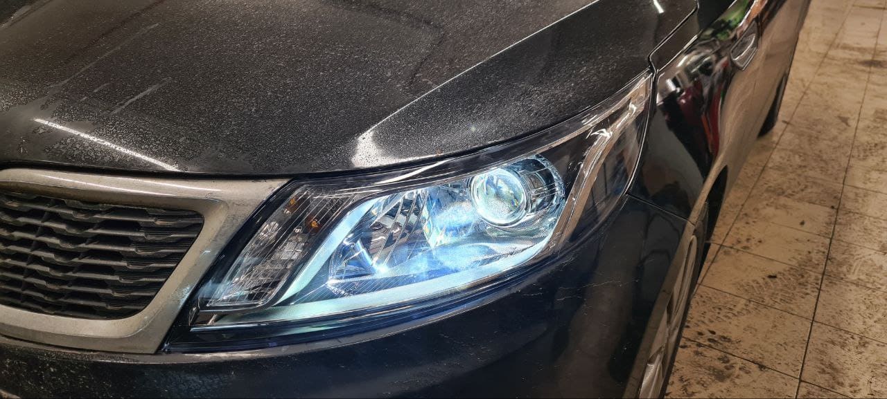 Тюнинг и ремонт фар КИА в Москве. Замена и установка линз в Light Studio