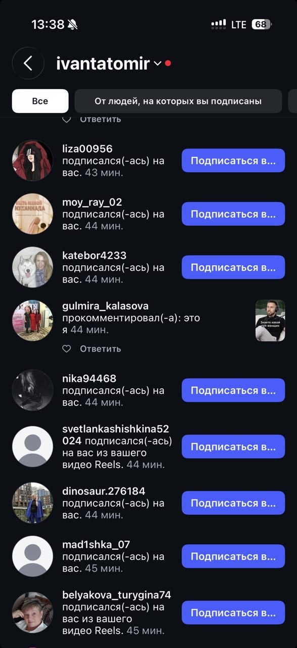 Пример упакованного профиля