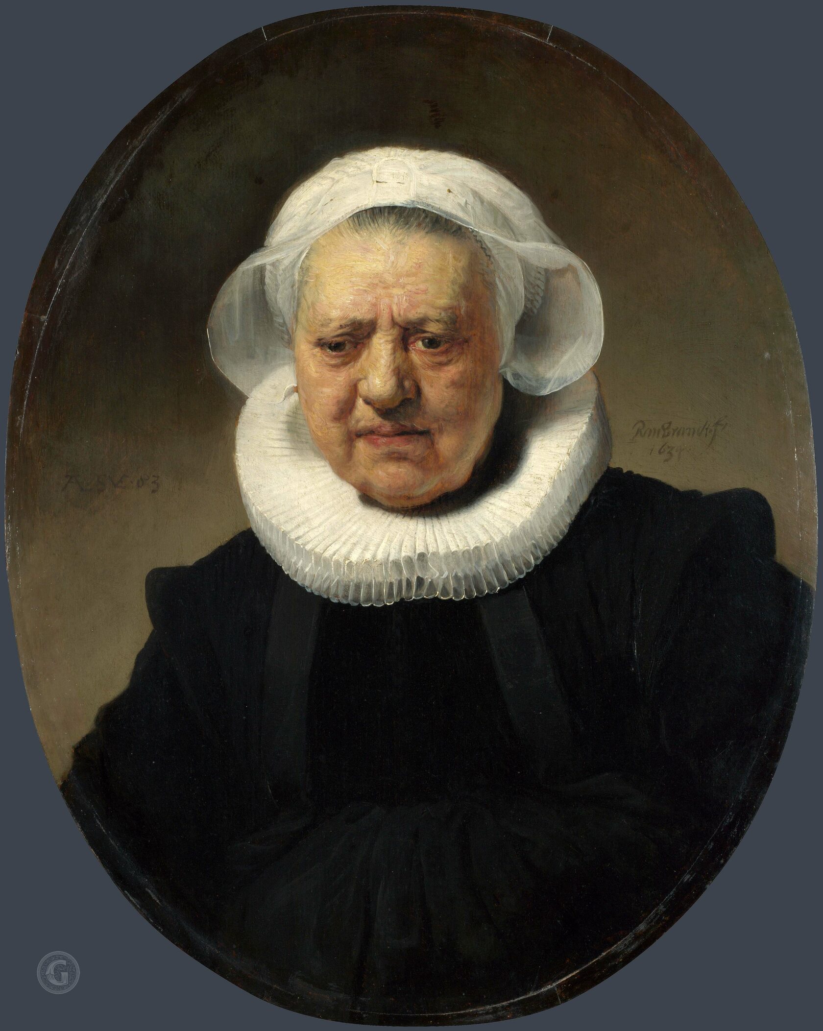 Портрет пожилой женщины Рембрандт