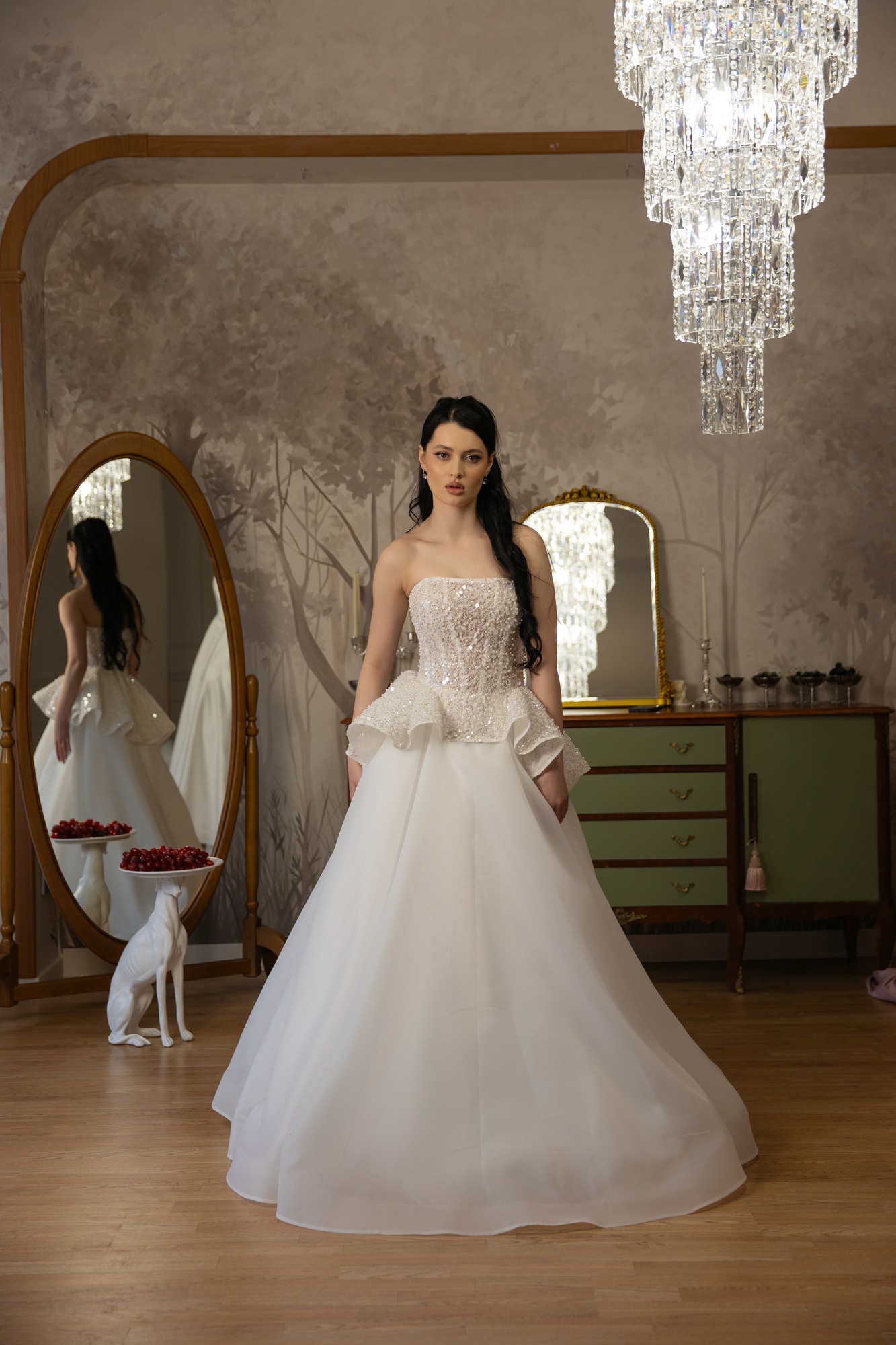 свадебное платье с баской