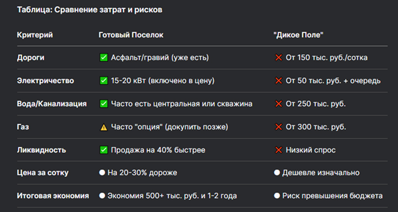поселки с коммуникациями, купить участок с инфраструктурой, ИЖС с светом и дорогами сэкономить на коммуникациях, кооператив ИЖС, льготы на подключение инфраструктура ИЖС