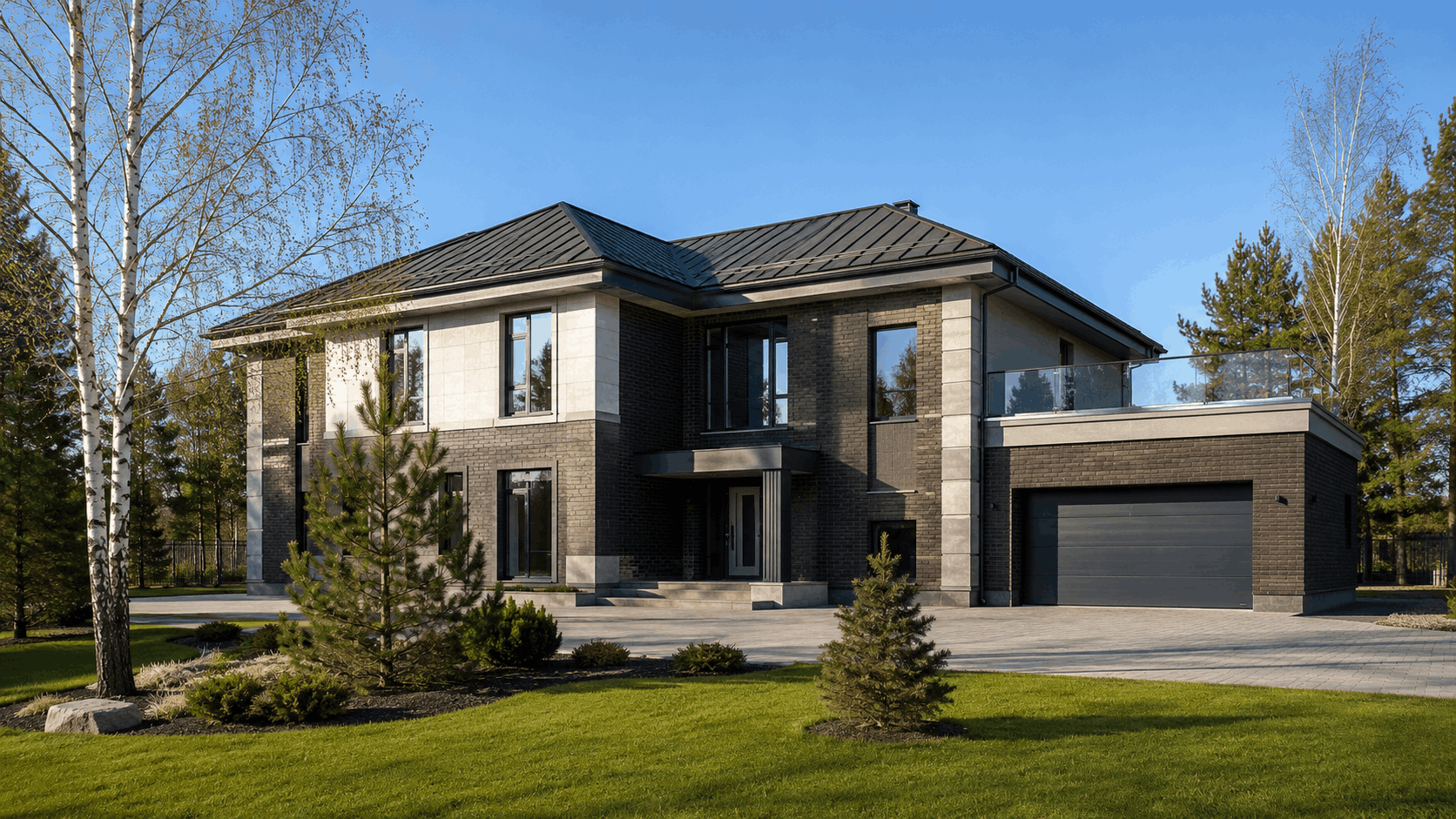Graphite Villa 190 — реальный премиальный двухэтажный дом из газобетона