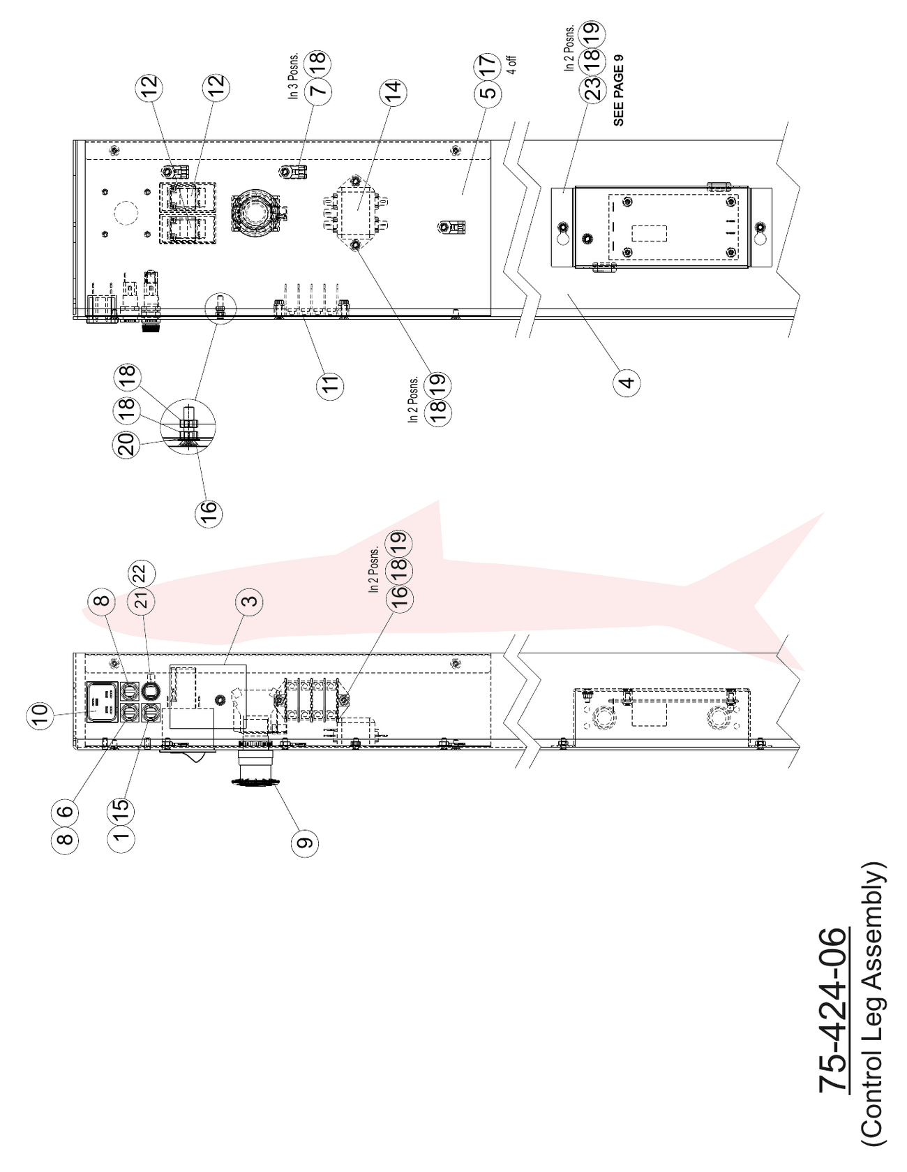 Morgana AutoCreaser Pro 33A 75-424-06 Control Leg Assembly — схема деталей