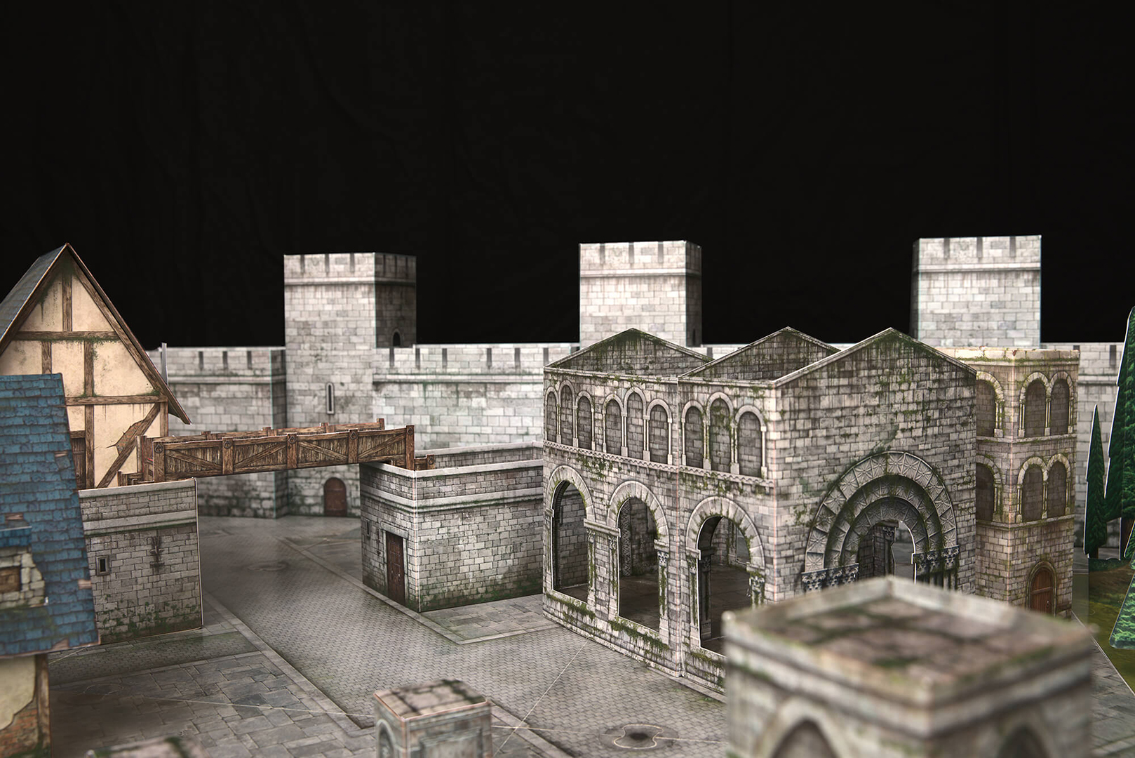 Fantasy terrain - Foldable cardboard scenery