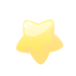 Желтая объемная зведа среднего размера