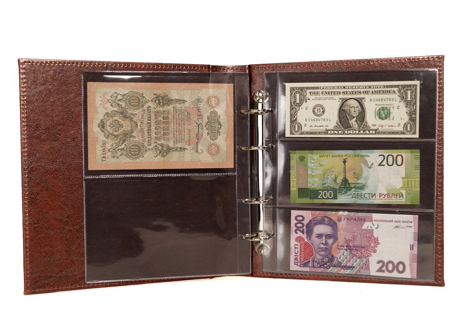 Альбом для купюр (бон) темно-коричневый купить