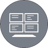 Значок монитора компьютера, обозначающий сферу «Технологии и креативное программирование»