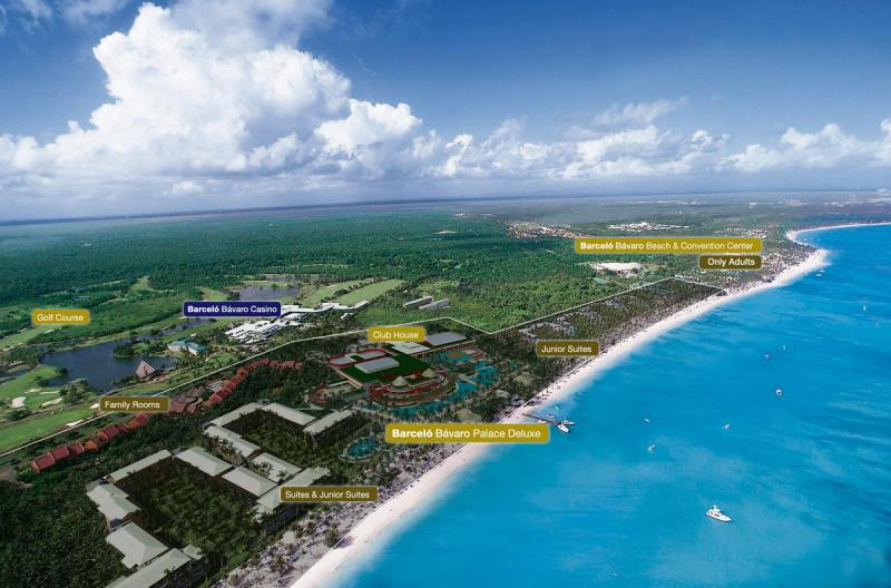 Barcelo bavaro palace карта отеля