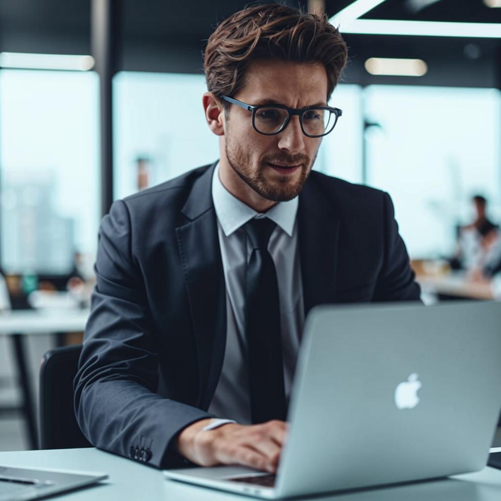 мужчина проверяет электронную почту