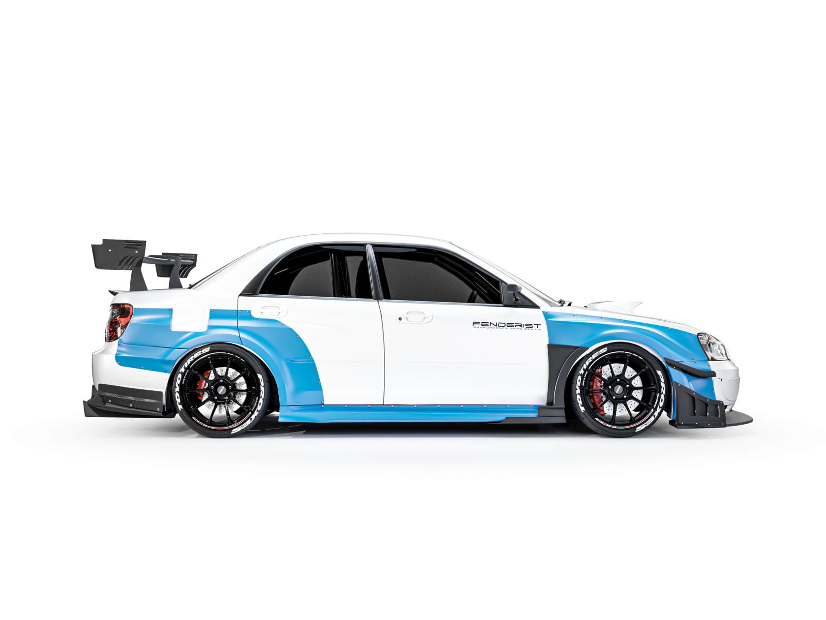 スバルWRX STI GDB GDA FENDERIST SPEC R Full Set ver 2.0 / WIDE BODY KIT SUBARU IMPREZA