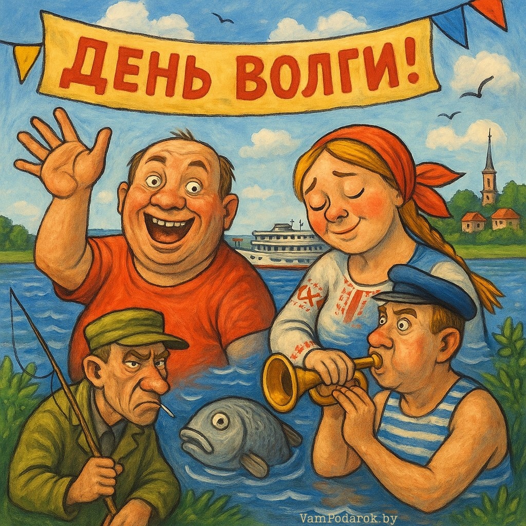 20 мая - День Волги - открытка