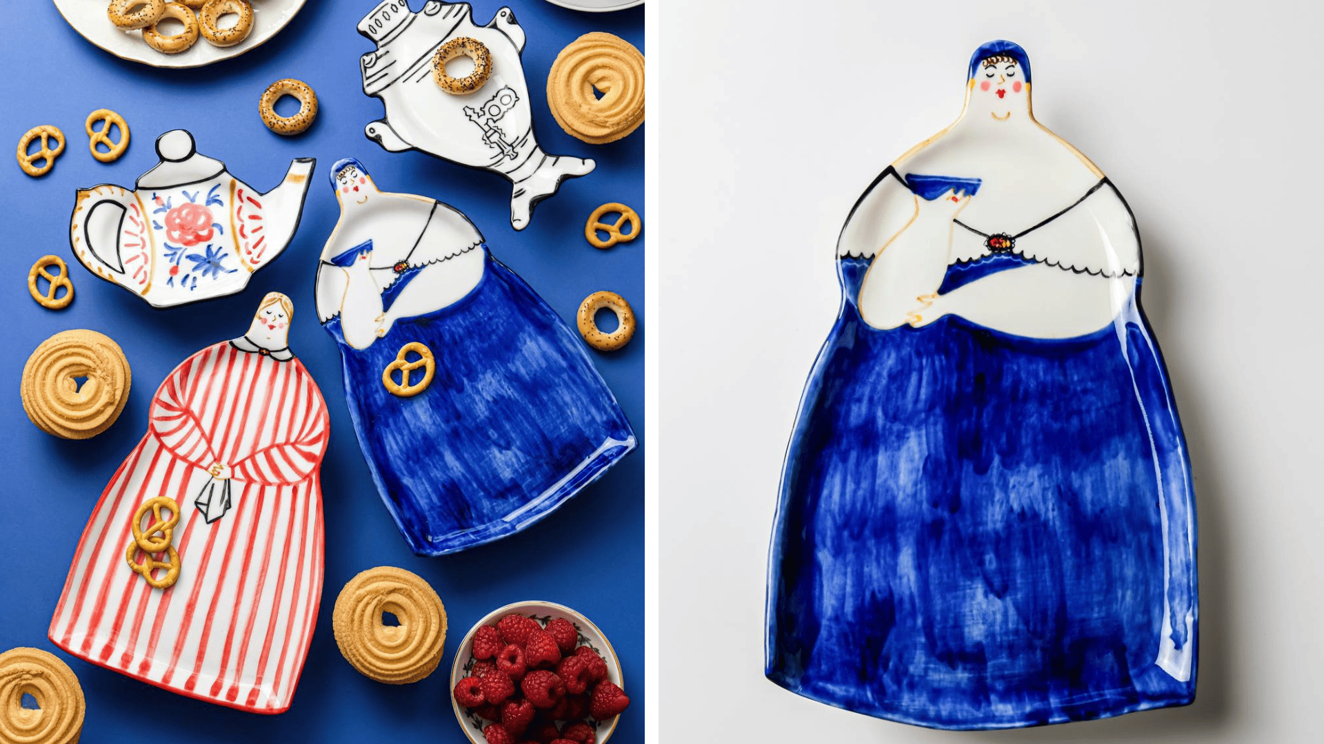 Julnika, фарфоровая посуда, современная фарфоровая посуда, Кустодиев, выставка в Москве, куда сходить в Москве, самовар, баранки, посуда в русском стиле, подарок иностранцу