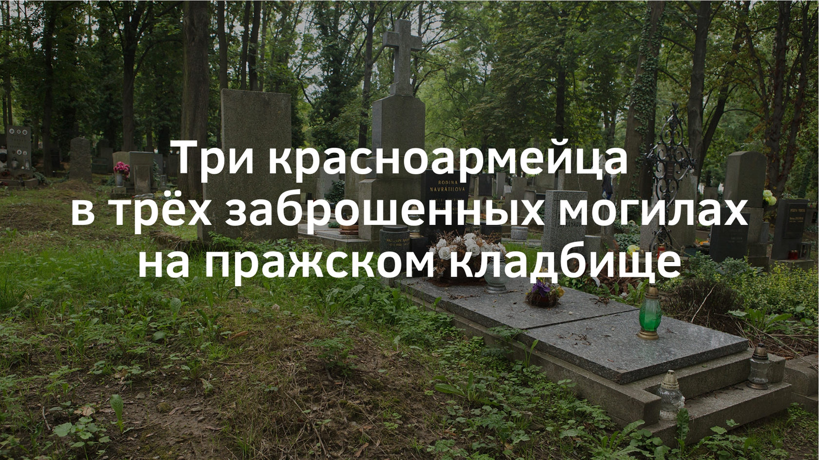 Три красноармейца в трёх заброшенных могилах на пражском кладбище