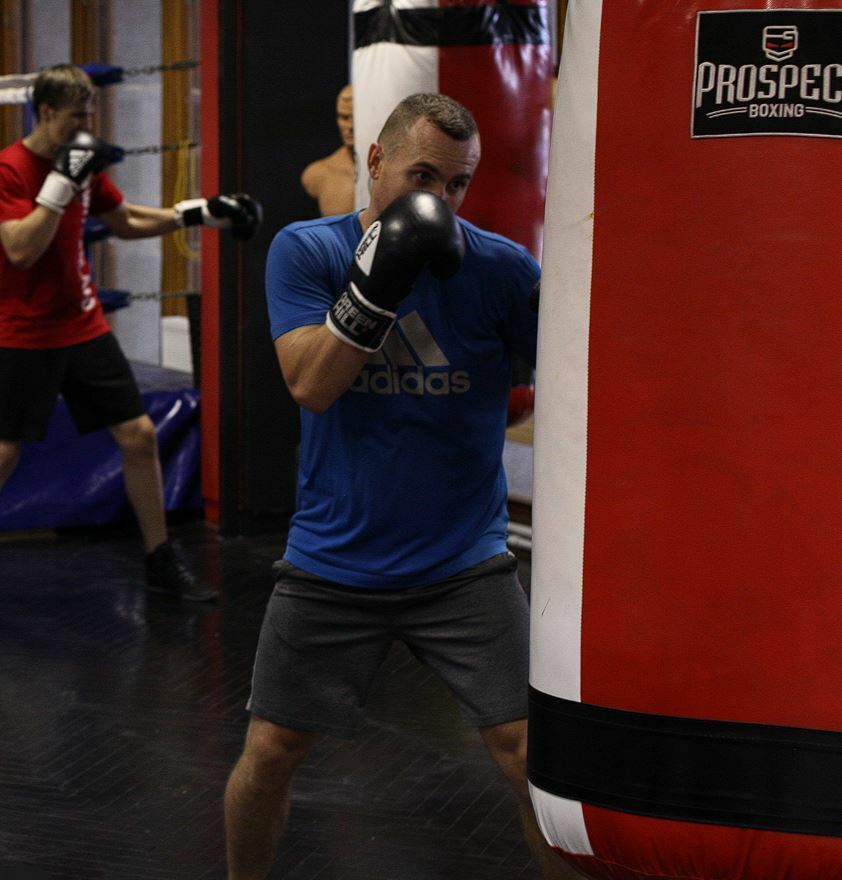 Тренировка White collar boxing в клубе