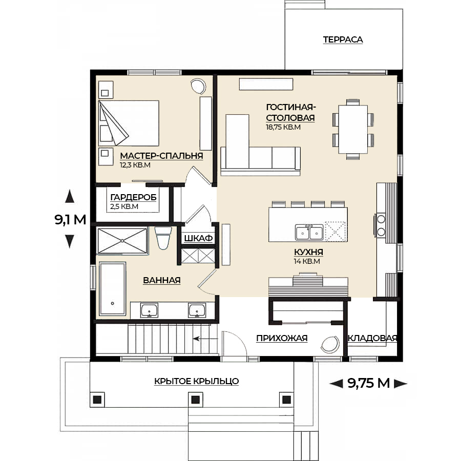 Планировка первого этажа