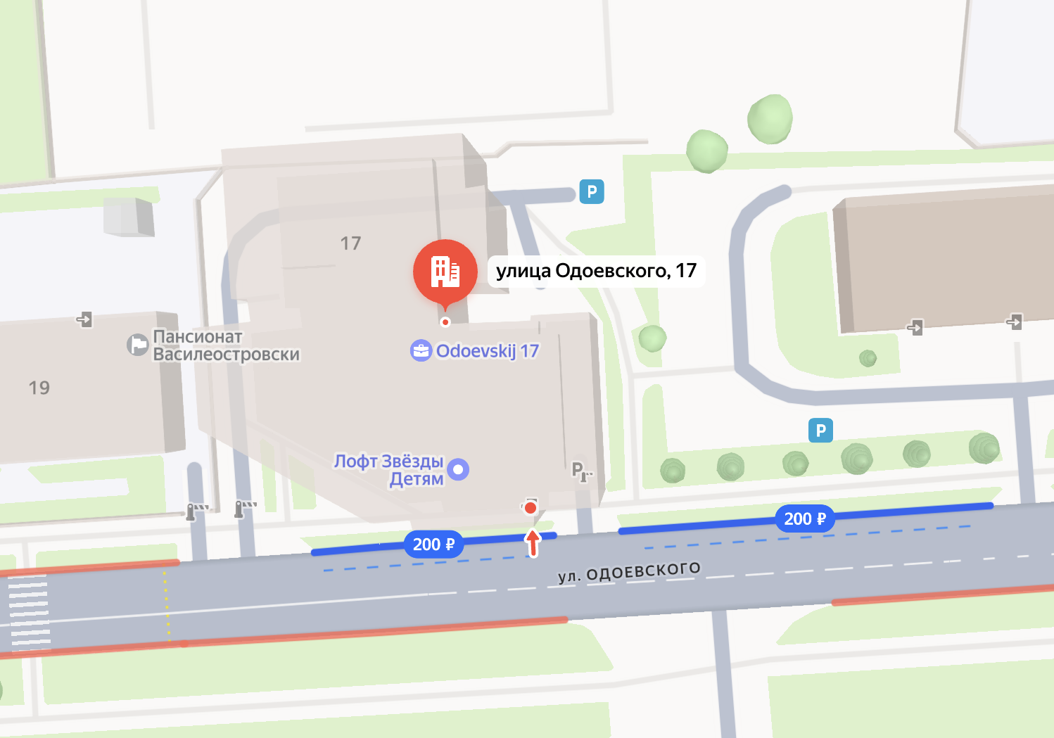 Схема расположения дома на карте