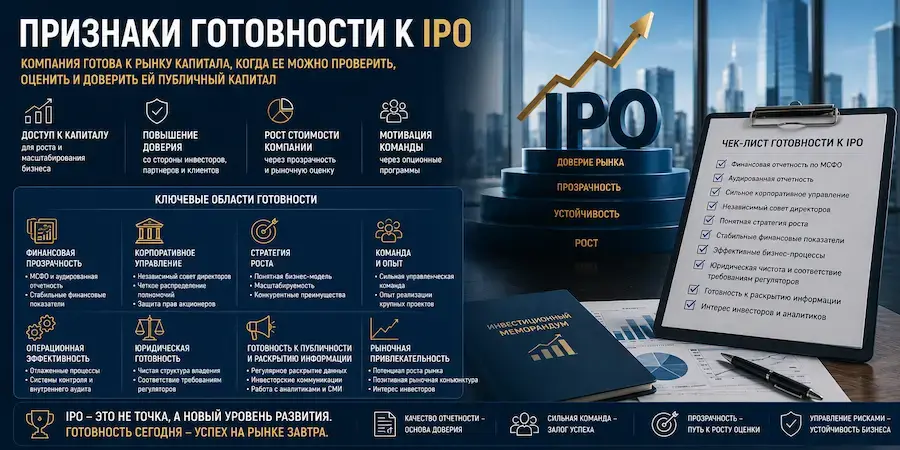 Признаки готовности к IPO