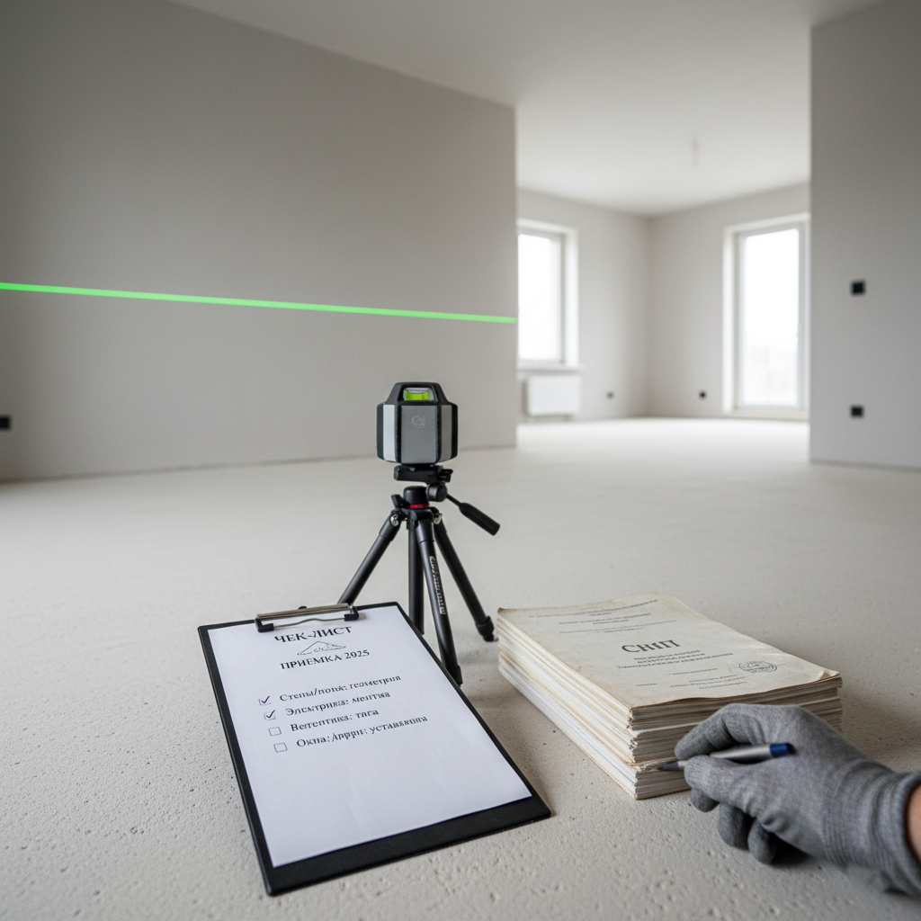 Полный Чек-лист: Приемка квартиры с предчистовой отделкой в 2026 году. Нюансы от застройщика