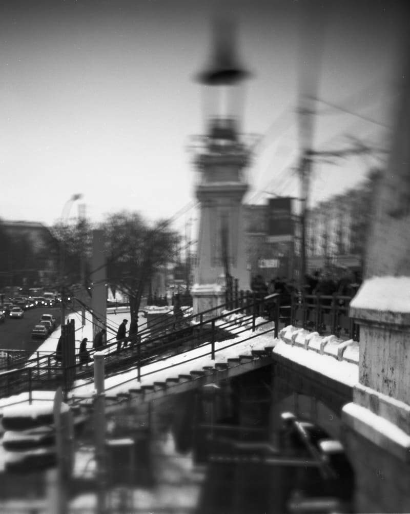Overpass near the Belorusskaya metro station. Moscow. BW negative 4x5 inch 2009