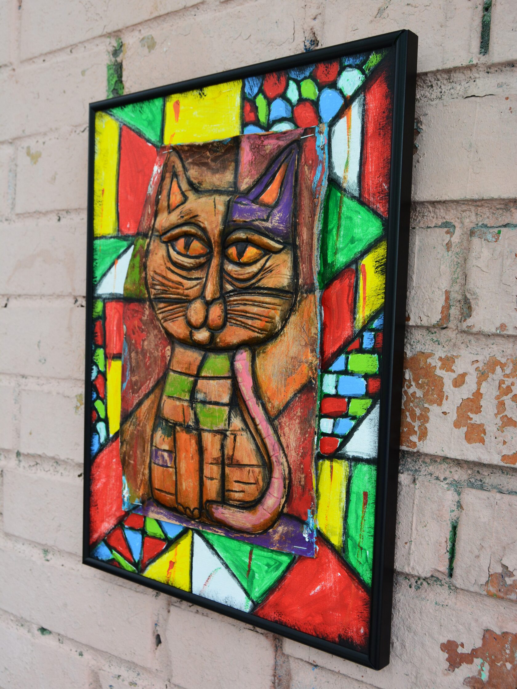 Картина из фактурной кожи мультисенсорная А.МузылевЪ &quot;Гранж Авангард 3&quot;