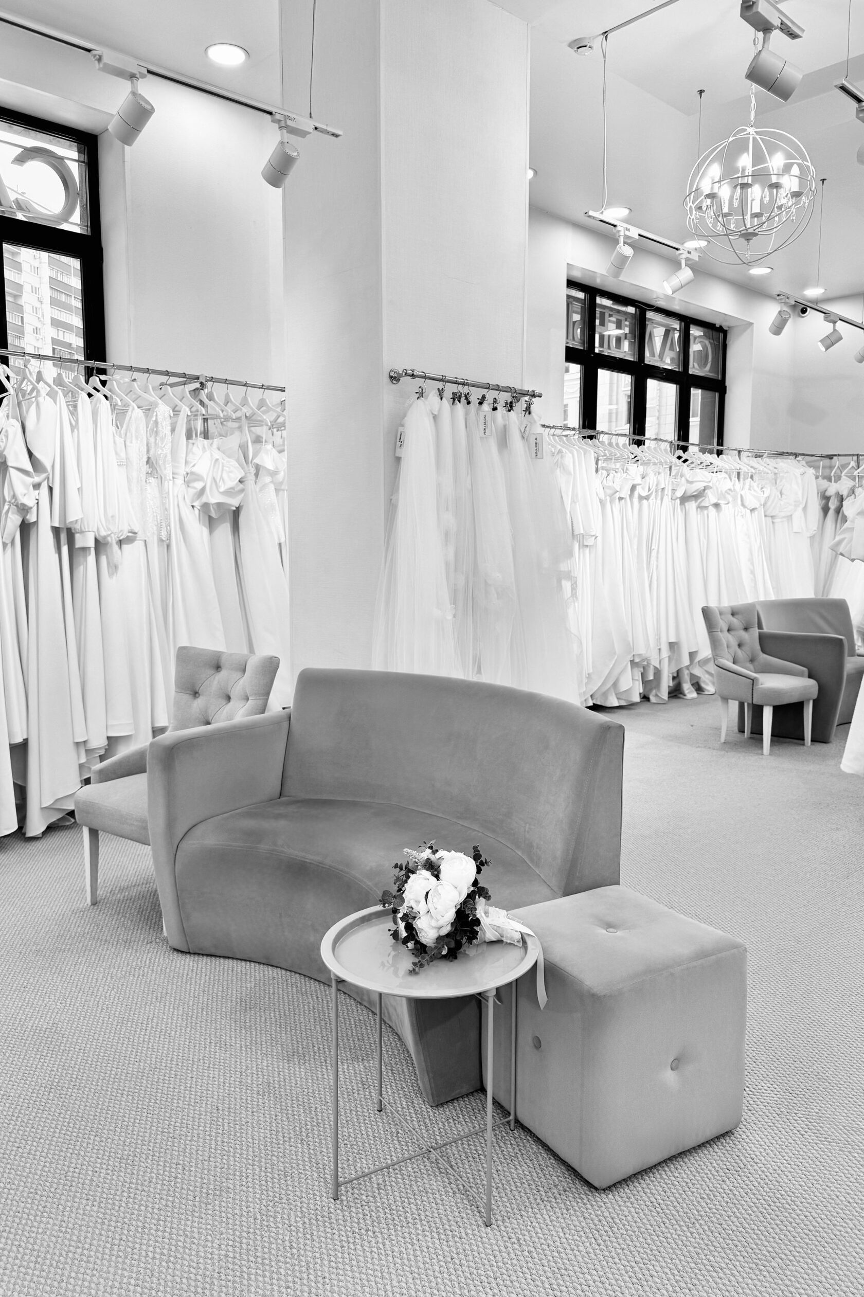 Интерьер свадебного салона PRIMA BRIDAL в Москве