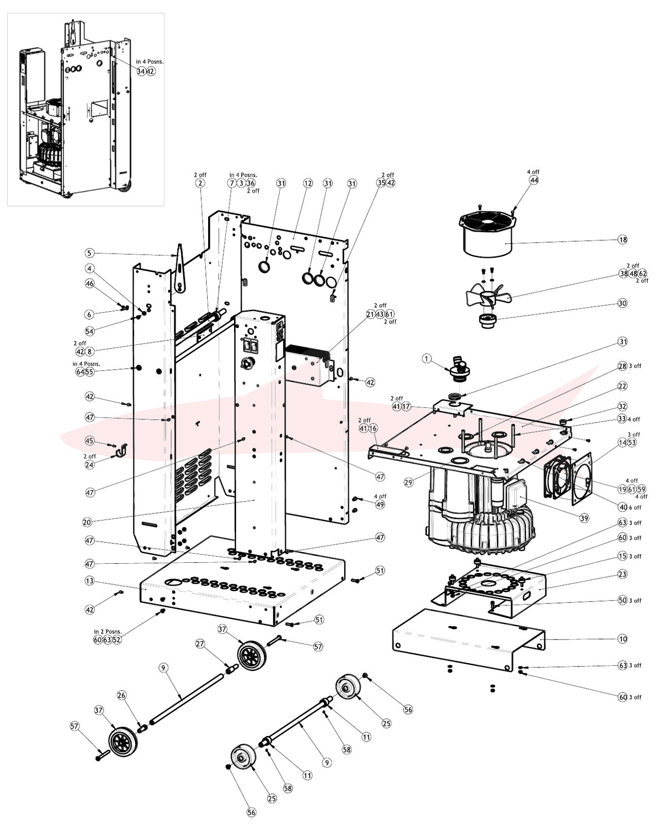 Morgana AutoCreaser Pro 50 7-01-27 Main Assembly 50Hz — схема деталей
