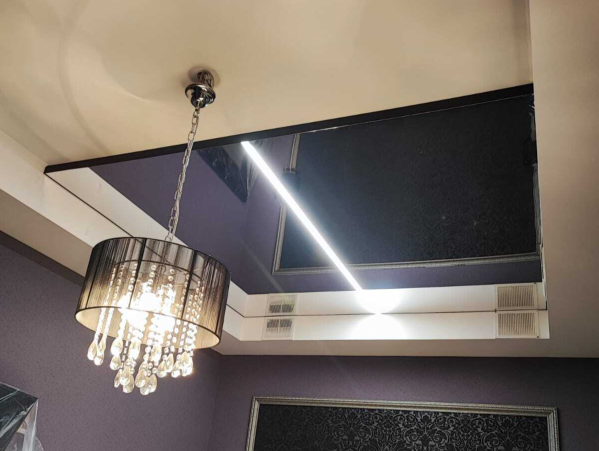 Белый глянец потолок