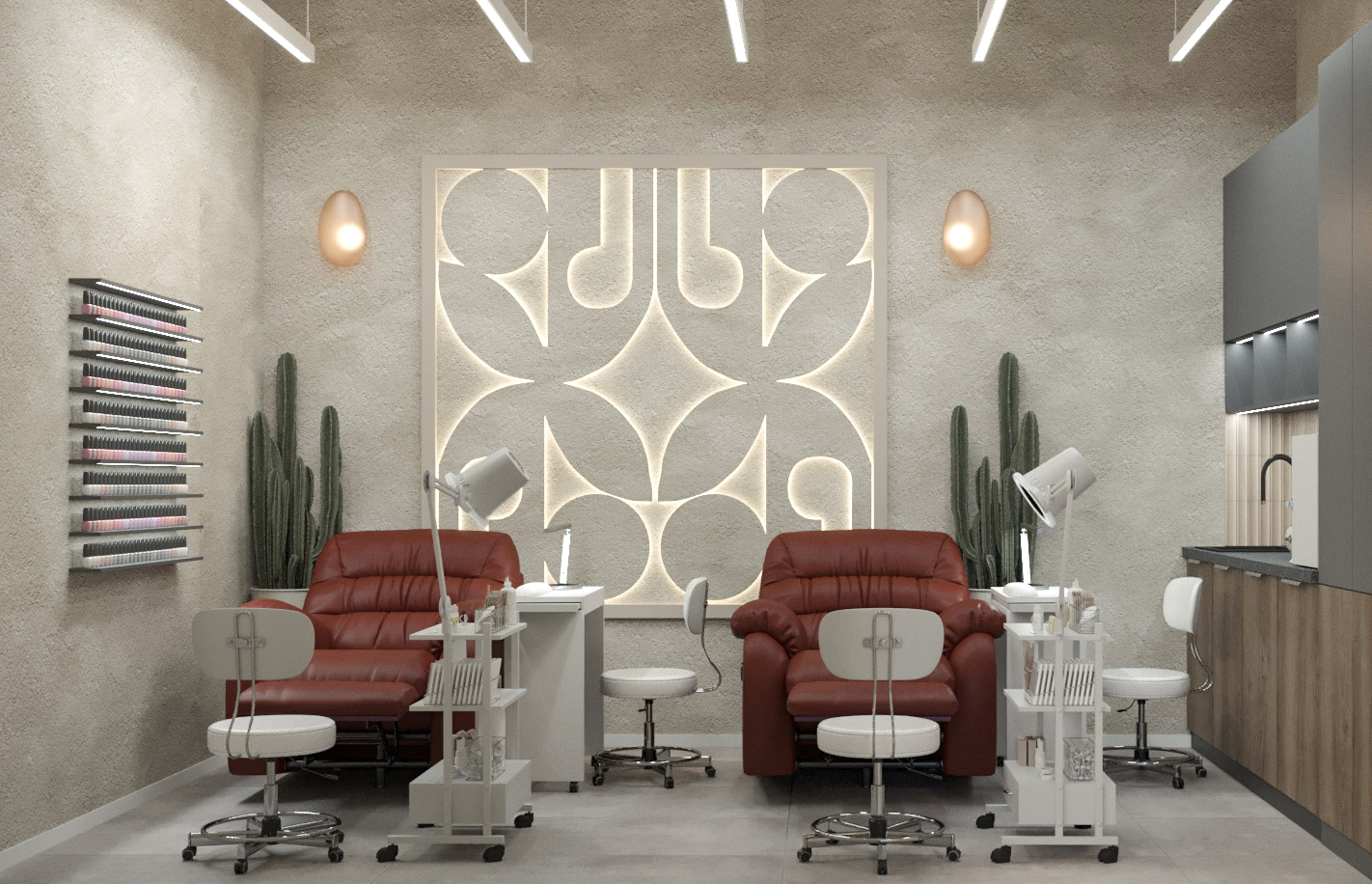 Фото дизайна салона красоты в современном стиле