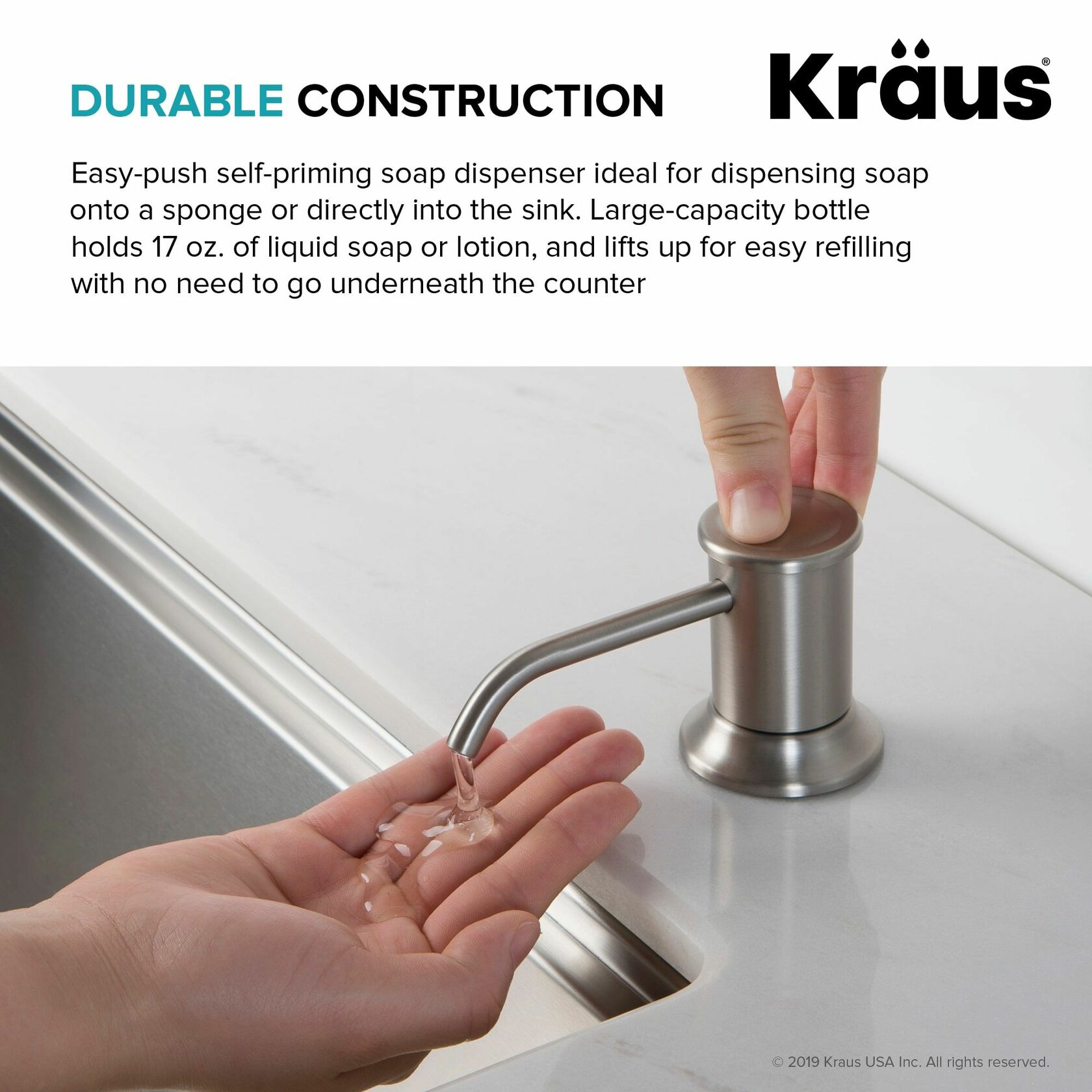 Дозатор жидкого моющего средства Kraus KSD-80CH - изображение 7