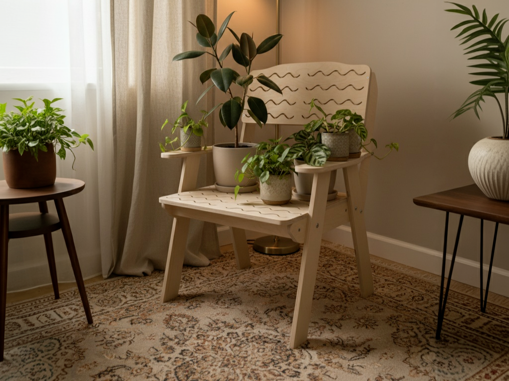 Кресло Wave с цветами