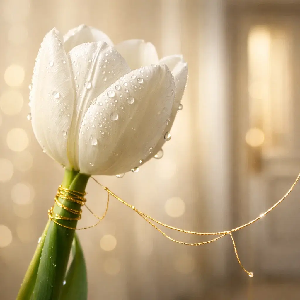 Тюльпан с нитью