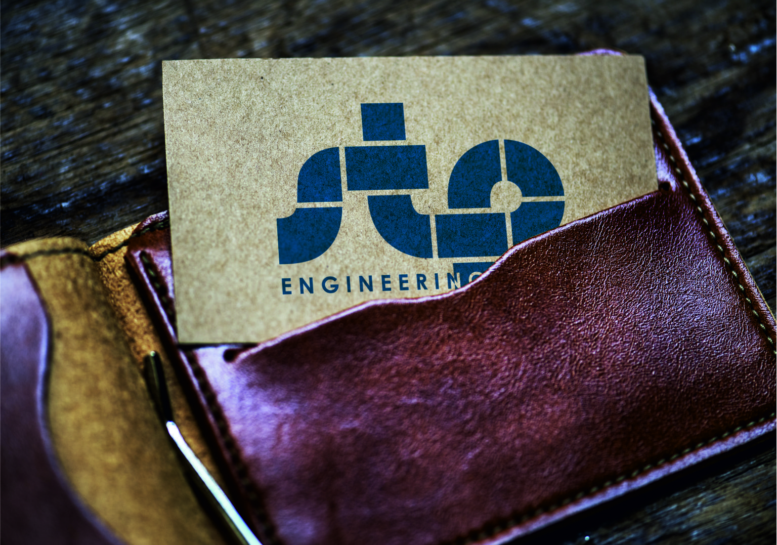 Визитка на крафт-бумаге