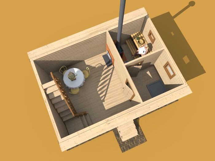 Проекты бань 6 6 из пеноблока