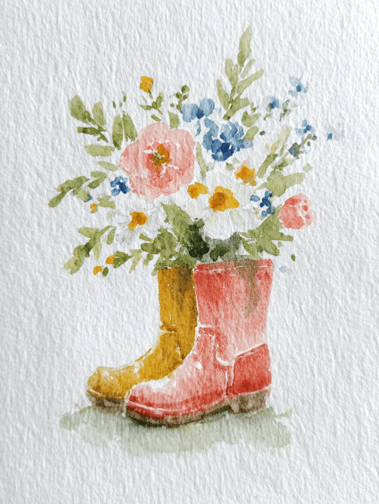 10 простых идей для весенней акварельной живописи для начинающих 49