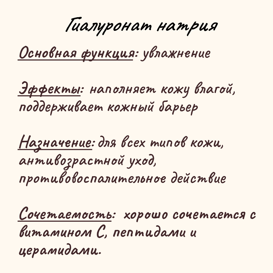 Гиалуронат натрия для кожи