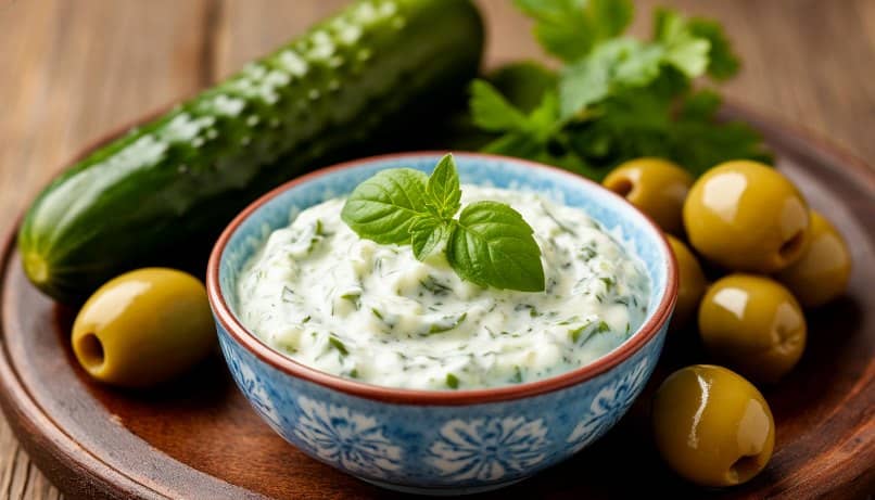 Соус «Тартар» с йогуртом и оливками