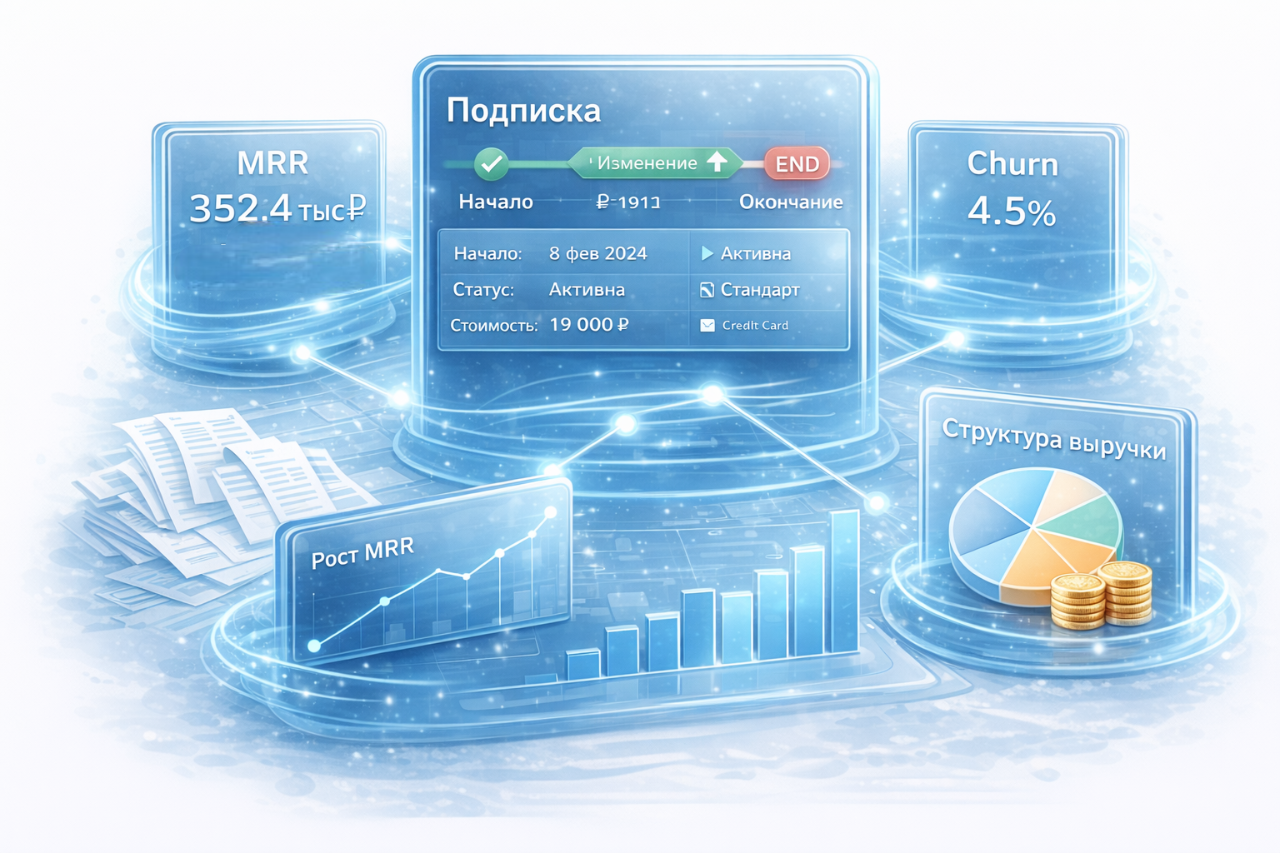 Расчет MRR и Churn с помощью биллинга