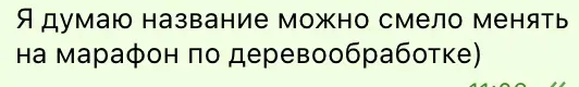 Скриншот отзыва участника марафона 20