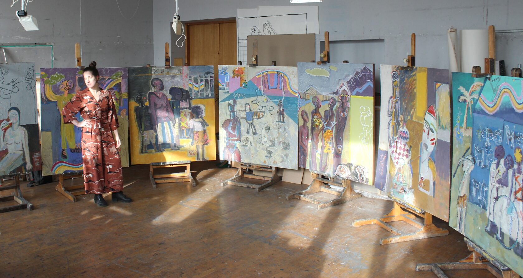 Margarita Suliaeva in the studio