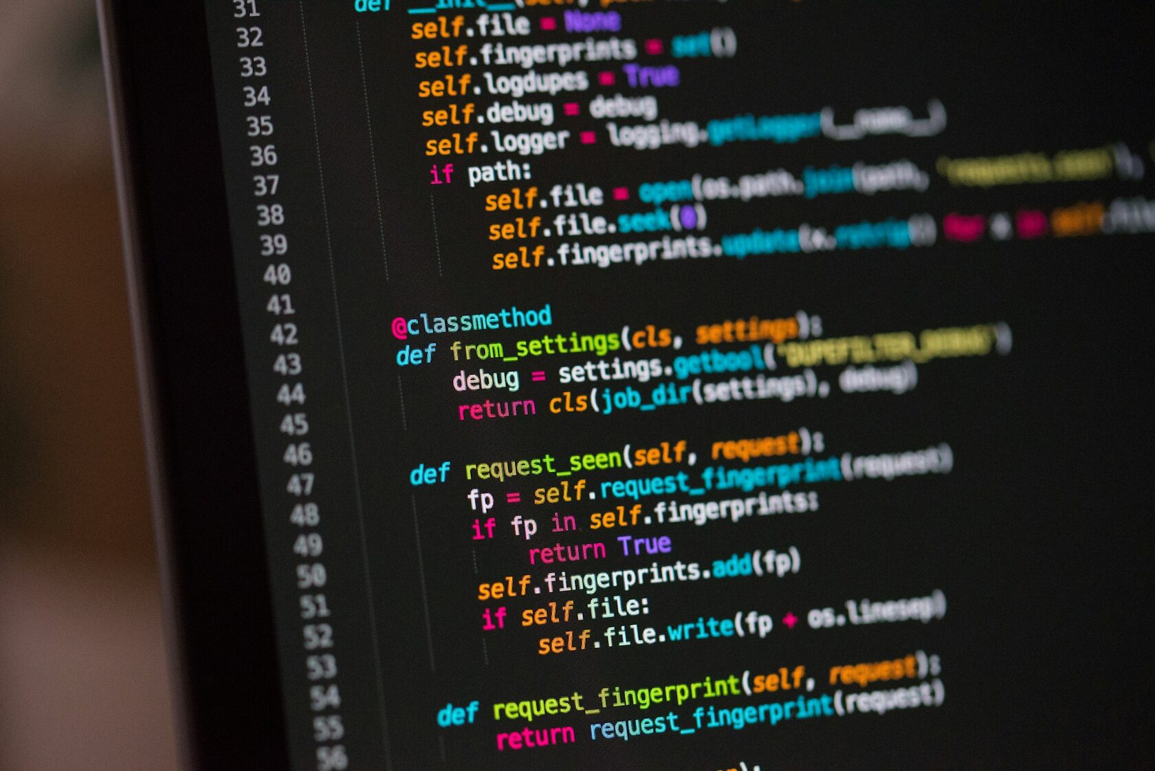 Coding screen