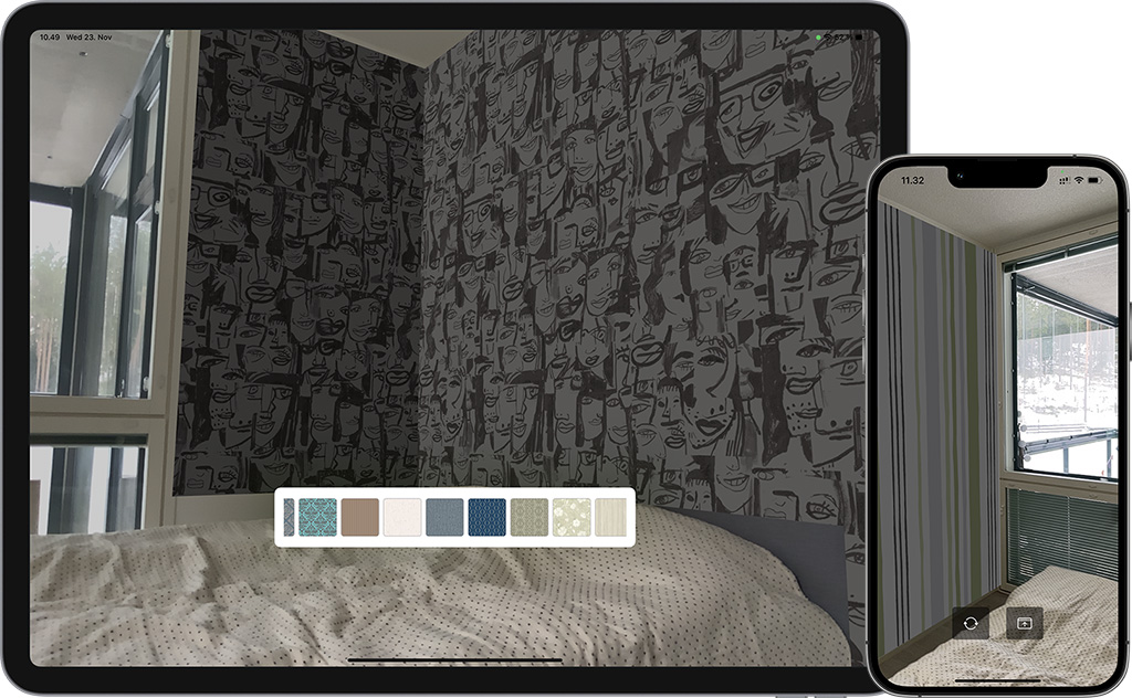 AR Wallpaper Preview - iOS augmented reality application