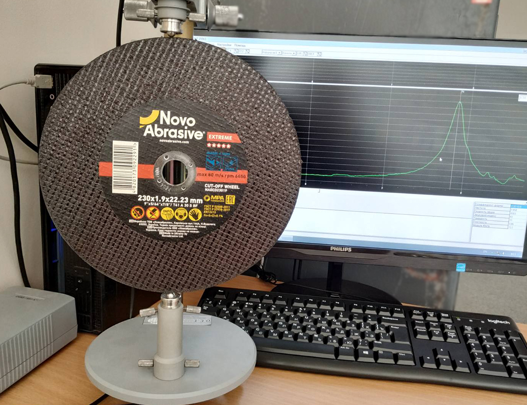 Acoustic method for controlling the hardness of abrasive wheels. Sound index.