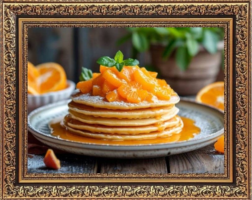 Апельсиновые оладьи на молоке