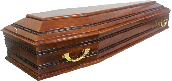 Гроб лакированный, &quot;Турин&quot;, шестигранный