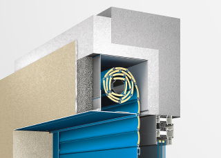 монтаж роллет над оконным проемом