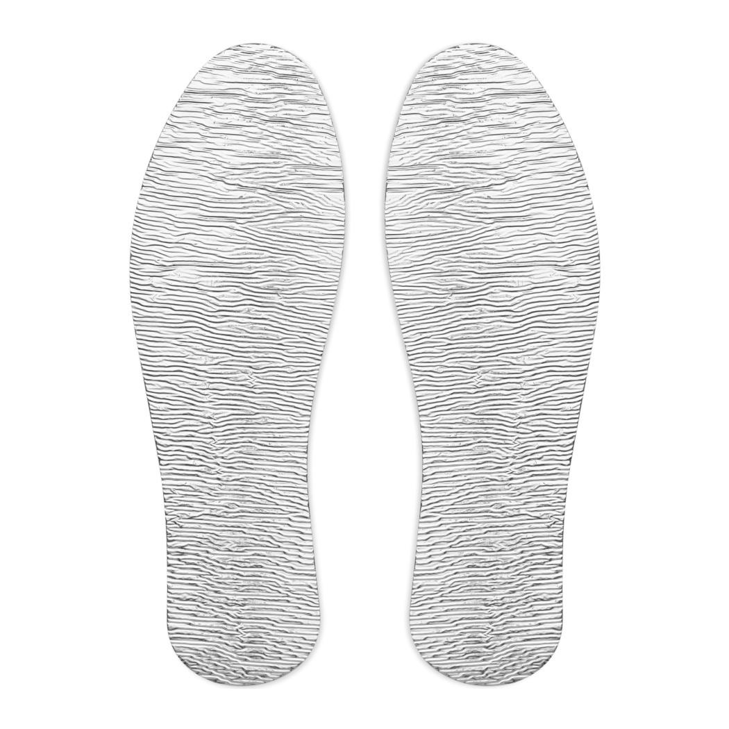 Стельки для обуви Штрих зимние из войлока, латекса и фольги обратная сторона