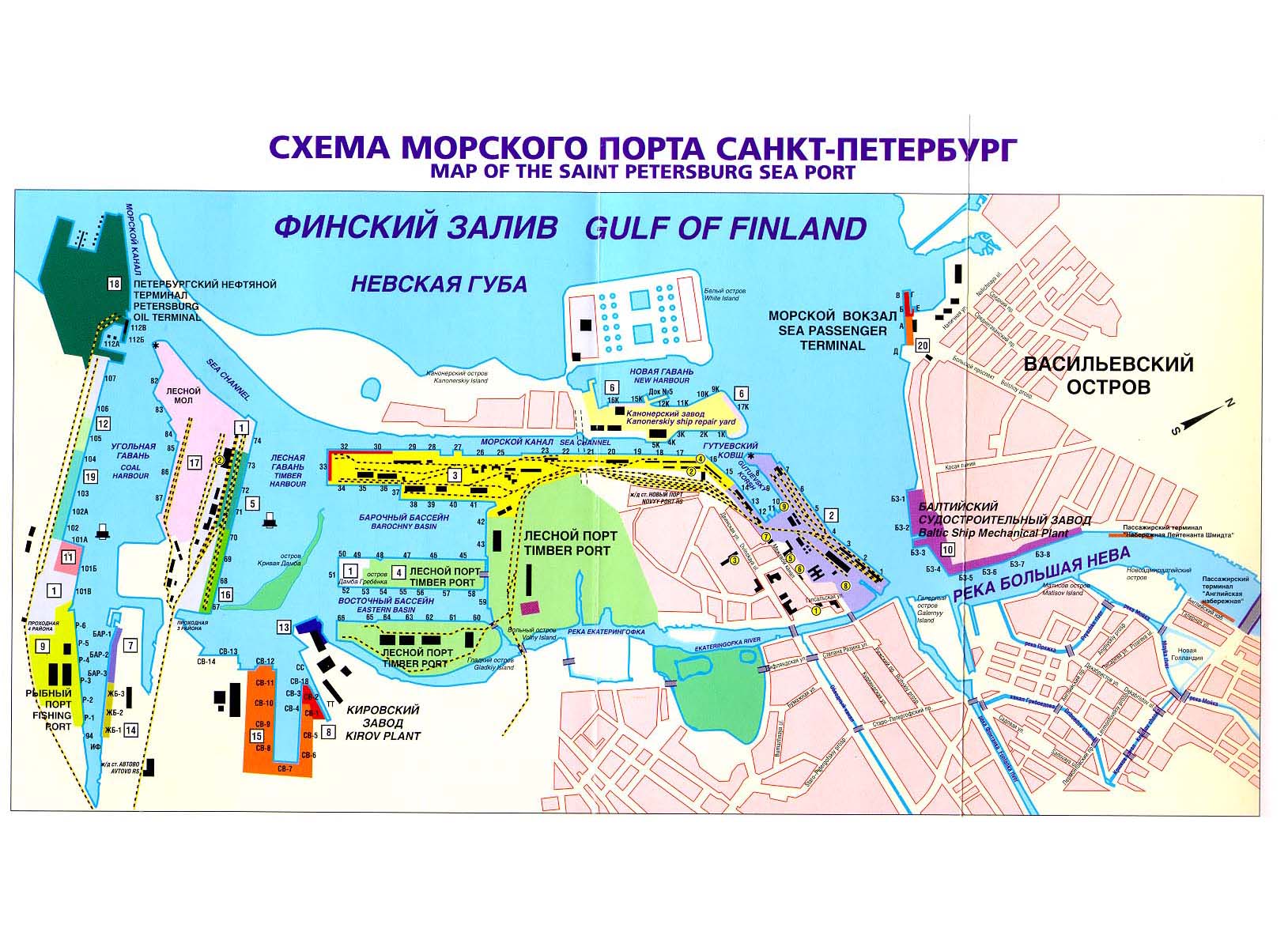 Карта морского порта санкт петербурга